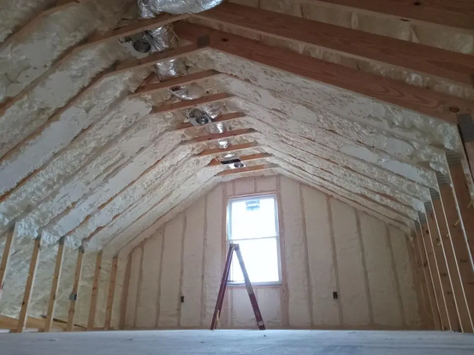 Spray foam roofing application for Crawl Space Insulation project in Prairieville